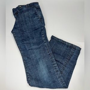 Womens Jeans Size 28 Bootcut SEE THRU SOUL Medium Blue Wash Stretch Denim Mid
